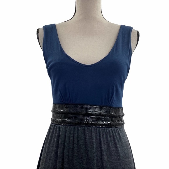 ELLA Moss Alix Chain Sequined V-Neck Mini Dress XS - Picture 2 of 12